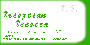 krisztian vecsera business card